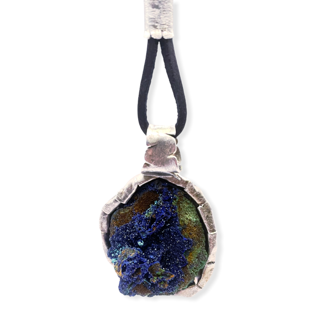 Pendente minerale Azzurrite